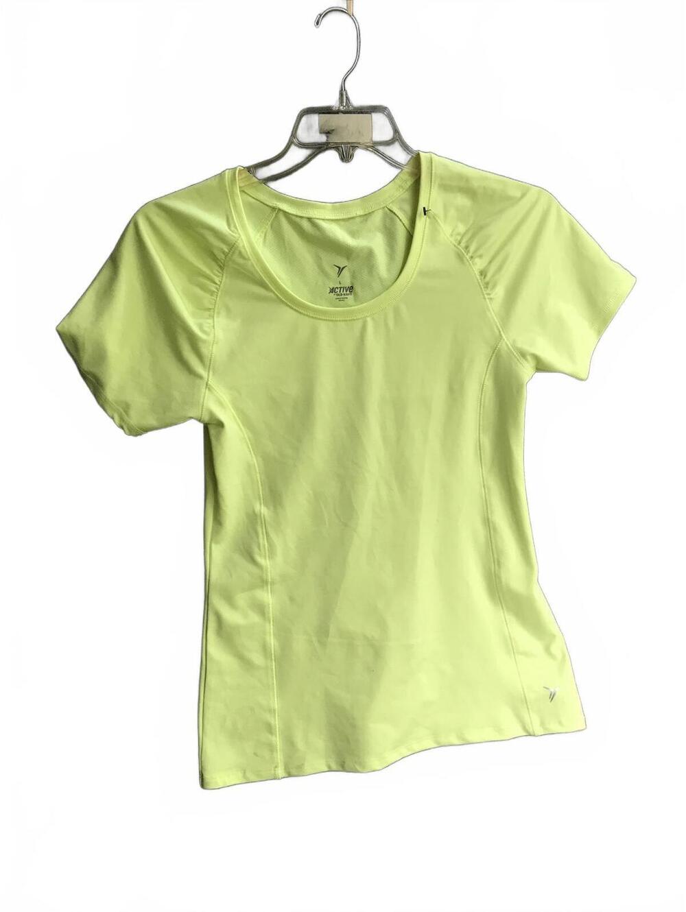 Old Navy Top Active Fit Women Size L Green Mesh Short Sleeves Summer Gym - Picture 1 of 7